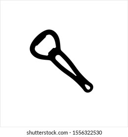 Bottle Opener, Bottle Cap Opener Vector Art Illustration