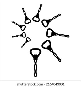Bottle Opener, Bottle Cap Opener Vector Art Illustration