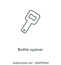 Bottle opener concept line icon. Linear Bottle opener concept outline symbol design. This simple element illustration can be used for web and mobile UI/UX.