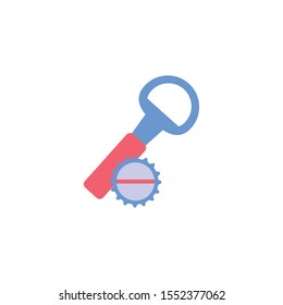 Bottle opener design, bar alcohol drink beverage restaurant and celebration theme Vector illustration