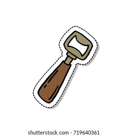 bottle opener doodle icon