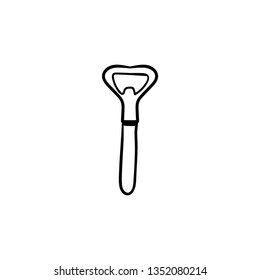 Bottle opener doodle vector 