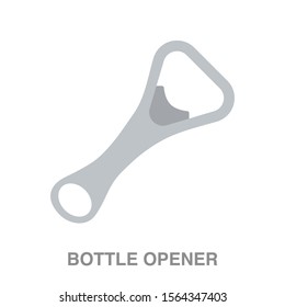 Bottle opener flat icon on white transparent background. You can be used bottle opener icon for several purposes.