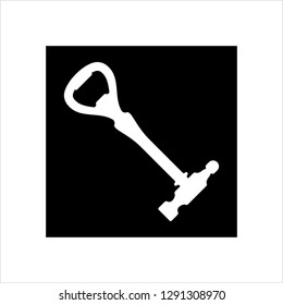 Bottle Opener With Hammer Icon Vector Art Illustration