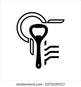 Bottle Opener Icon, Bottle Cap Opener Icon Vector Art Illustration