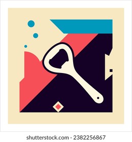 Bottle Opener Icon, Bottle Cap Opener Icon Vector Art Illustration