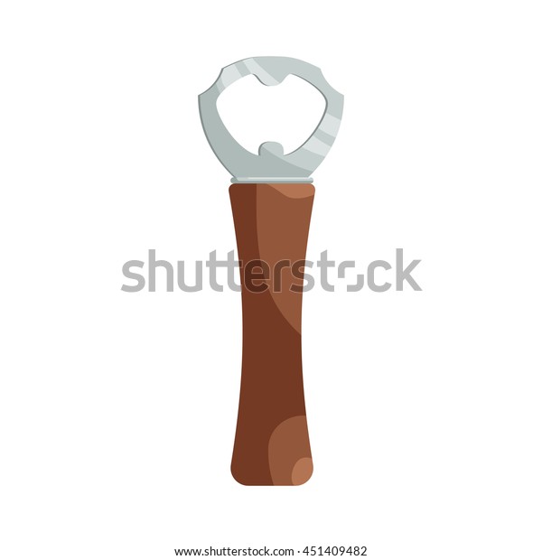 Bottle Opener Icon Cartoon Style On Stock Vector (Royalty Free
