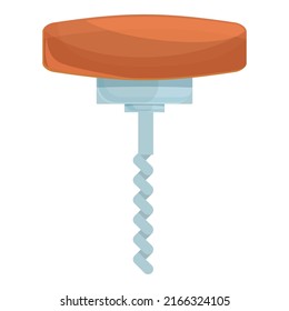 Bottle opener icon cartoon vector. Sommelier alcohol. Taste fun