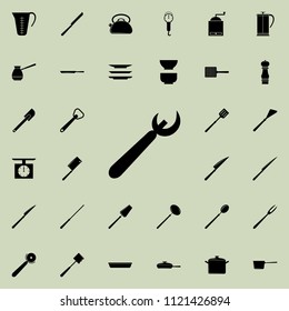 bottle opener icon. Detailed set of kitchen tools icons. Premium quality graphic design sign. One of the collection icons for websites, web design, mobile app on colored background