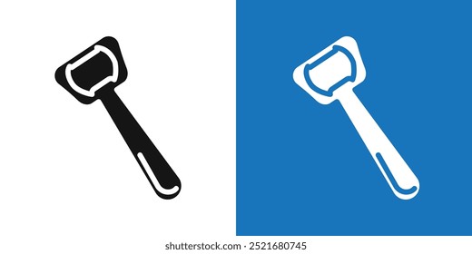 Bottle opener icon Flat vector set outline