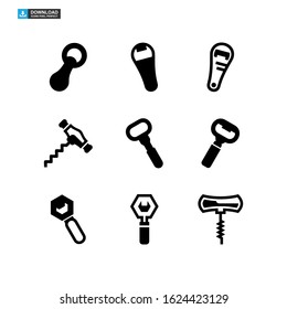 bottle opener icon isolated sign symbol vector illustration - Collection of high quality black style vector icons