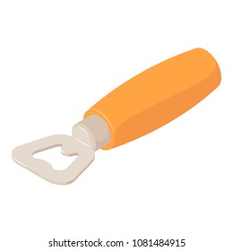 Bottle opener icon. Isometric of bottle opener vector icon for web design isolated on white background