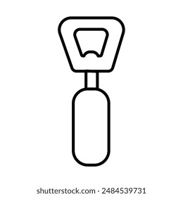 Bottle Opener Icon for Kitchen Gadgets, Beverage Accessories, and Bar Tools Illustrations