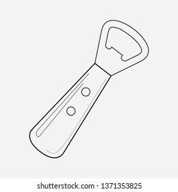 Bottle opener icon line element. Vector illustration of bottle opener icon line isolated on clean background for your web mobile app logo design.