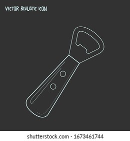 Bottle opener icon line element. Vector illustration of bottle opener icon line isolated on clean background for your web mobile app logo design.