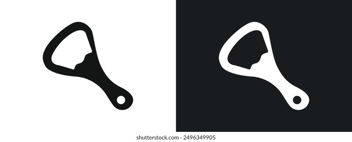 bottle opener icon linear graphics set vector in black