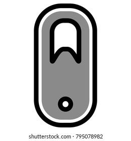 Bottle opener icon on a white background, Vector illustration