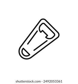Bottle opener icon outline collection in black and on white background