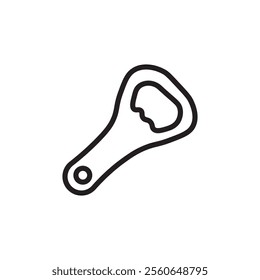 Bottle opener icon Outline vector for web ui