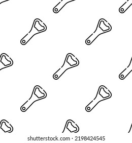 bottle opener icon pattern. Seamless bottle opener pattern on white background.