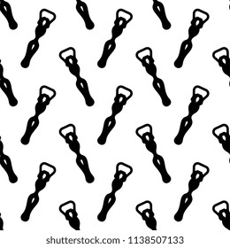 Bottle Opener Icon Seamless Pattern Vector Art Illustration