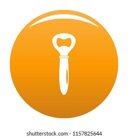 Bottle opener icon. Simple illustration of bottle opener vector icon for any design orange