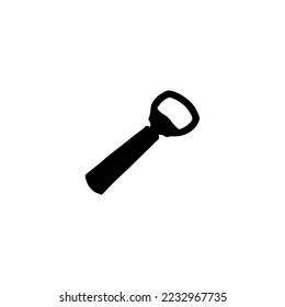 Bottle opener icon. Simple style bottle company big sale poster background symbol. Bottle opener brand logo design element. Bottle opener t-shirt printing. Vector for sticker.