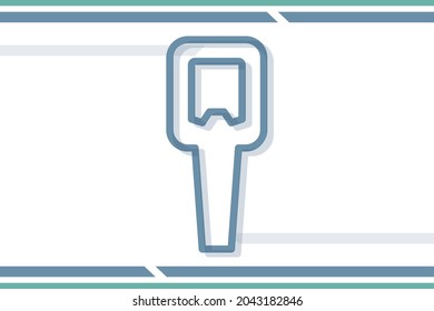 Bottle opener icon symbol sign from modern appliances collection for mobile concept and web apps design. Household and electronic related vector line icons.