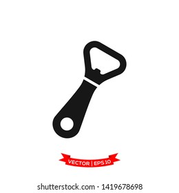 bottle opener icon in trendy flat design