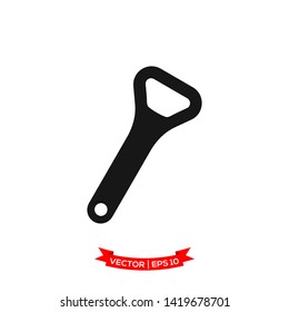 bottle opener icon in trendy flat design