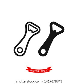 bottle opener icon in trendy flat design