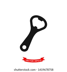 bottle opener icon in trendy flat design