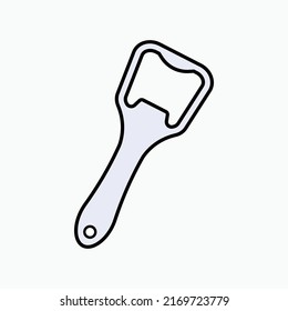 Bottle Opener Icon. Utensil Symbol - Vector. 