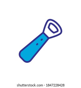 bottle opener icon, vector, color style design