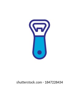 bottle opener icon, vector, color style design