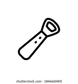 bottle opener icon, vector, line art design editable stoke