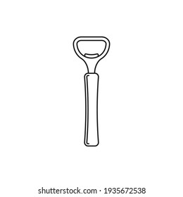 Bottle opener icon. Vector. Line style.