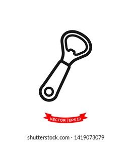bottle opener icon vector logo template
