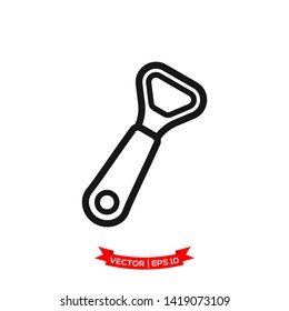 bottle opener icon vector logo template