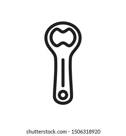 Bottle Opener icon vector. Simple design on white background.