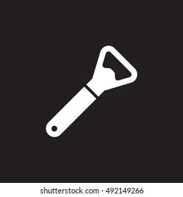 Bottle opener icon vector, solid flat sign, pictogram isolated on black, logo illustration