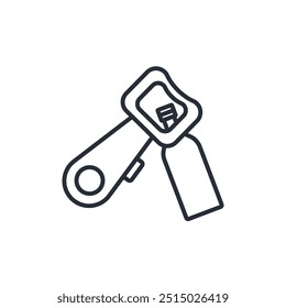 bottle opener icon. vector.Editable stroke.linear style sign for use web design,logo.Symbol illustration.
