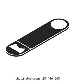 Flaschenöffner isometrische Vektorsymbol.Schwarzes Vektorsymbol einzeln auf weißem Hintergrund Flaschenöffner.