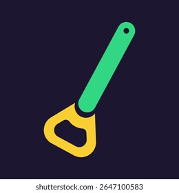 Abridor de garrafas. Ícone de utensílio. Vetor de cor utensílio de cozinha e ferramenta. Ilustração de talheres