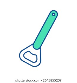 Abridor de garrafas. Ícone de utensílio. Linha vetor utensílio de cozinha e ferramenta. Ilustração de talheres