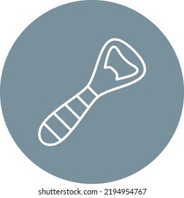 Bottle Opener line circle icon vector image. Can be used for new year. Can also be used for web apps, mobile apps and print media.