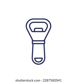 Bottle opener line icon, vector