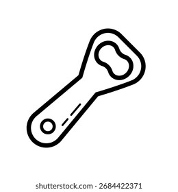 Bottle opener - line vector icon
