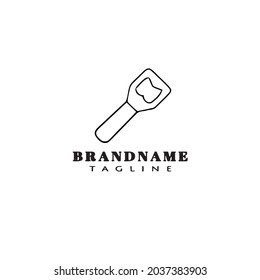 bottle opener logo icon design template modern illustration