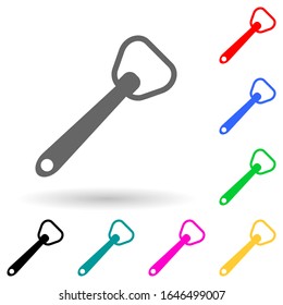 bottle opener multi color style icon. Simple glyph, flat vector of kitchen tools icons for ui and ux, website or mobile application